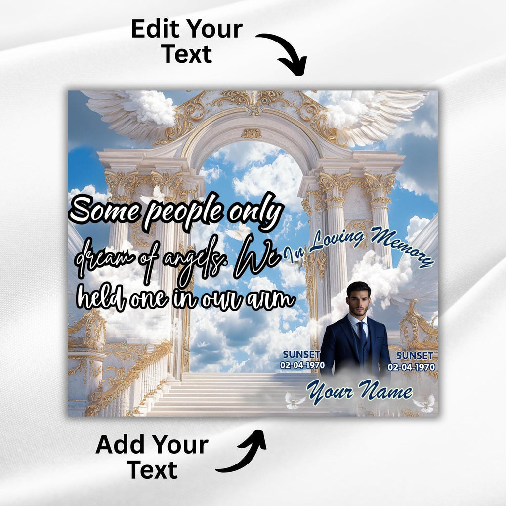 50 Memorial Tumbler Canva Editable Template Bundle, Canva Editable Template, In Loving Memory Tumbler, Add your Own Photo Canva Tumbler - Editable Memorial Canva Template