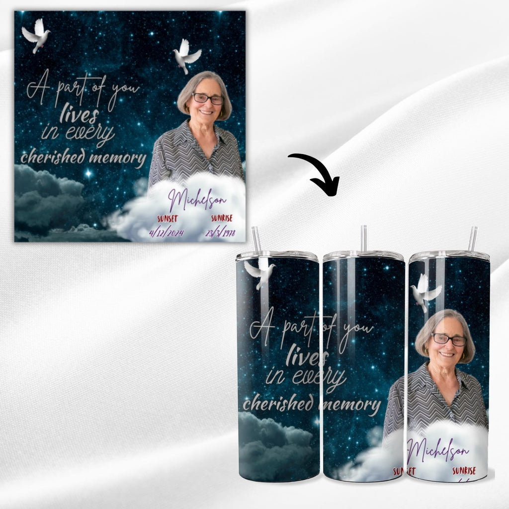 50 Memorial Tumbler Canva Editable Template Bundle, Canva Editable Template, In Loving Memory Tumbler, Add your Own Photo Canva Tumbler - Editable Memorial Canva Template