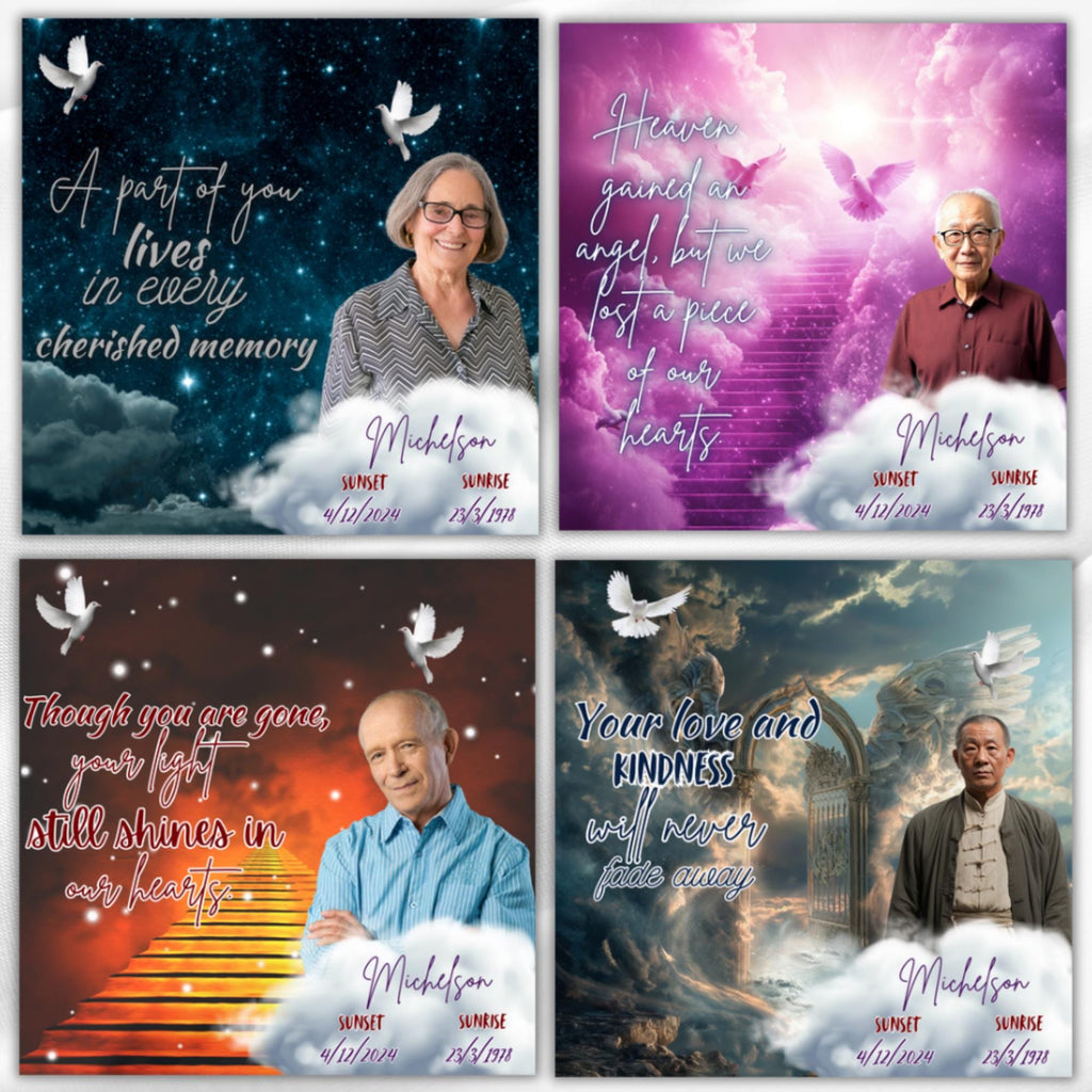 50 Memorial Tumbler Canva Editable Template Bundle, Canva Editable Template, In Loving Memory Tumbler, Add your Own Photo Canva Tumbler - Editable Memorial Canva Template