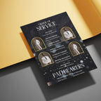 08 Black In Loving Memory Funeral Program Template, Memorial Editable Bifold 11x8.5” Design, Obituary Celebration Of Life, Digital Download - Editable Memorial Canva Template