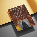 08 Brown In Loving Memory Funeral Program Template, Memorial Editable Bifold 11x8.5” Design, Obituary Celebration Of Life, Digital Download - Editable Memorial Canva Template