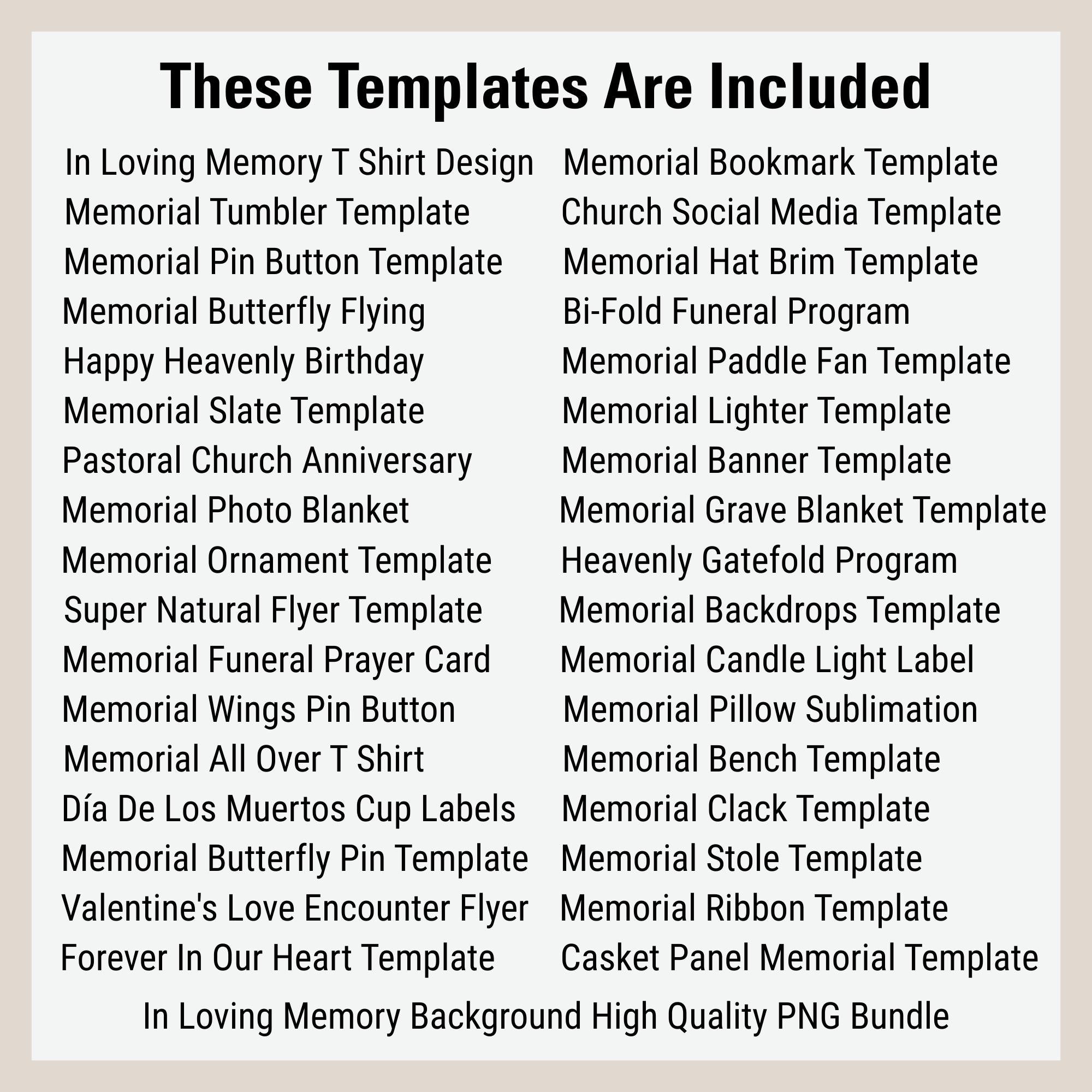 In Loving Memory Mega Bundle Canva Editable Templates, In Loving Memory Templates, Memorial Canva Editable Templates, Digital Download - Editable Memorial Canva Template