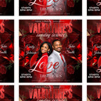 Valentine Sunday Service Flyer Canva Editable Template, Pastoral Anniversary Flyer, Church Program Template, Digital Download - Editable Memorial Canva Template