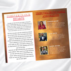Brown & Red Obituary Funeral Program Template, Bi-Fold(11x8.5 in) Funeral Program, Obituary Celebration Of Life Program, Digital Download - Editable Memorial Canva Template