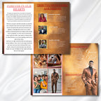 Brown & Red Obituary Funeral Program Template, Bi-Fold(11x8.5 in) Funeral Program, Obituary Celebration Of Life Program, Digital Download - Editable Memorial Canva Template