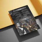 Black & Silver Obituary Funeral Program Template, Bi-Fold(11x8.5 in) Funeral Program, Obituary Celebration Of Life Program, Digital Download - Editable Memorial Canva Template