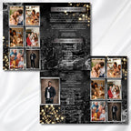 Black & Silver Obituary Funeral Program Template, Bi-Fold(11x8.5 in) Funeral Program, Obituary Celebration Of Life Program, Digital Download - Editable Memorial Canva Template