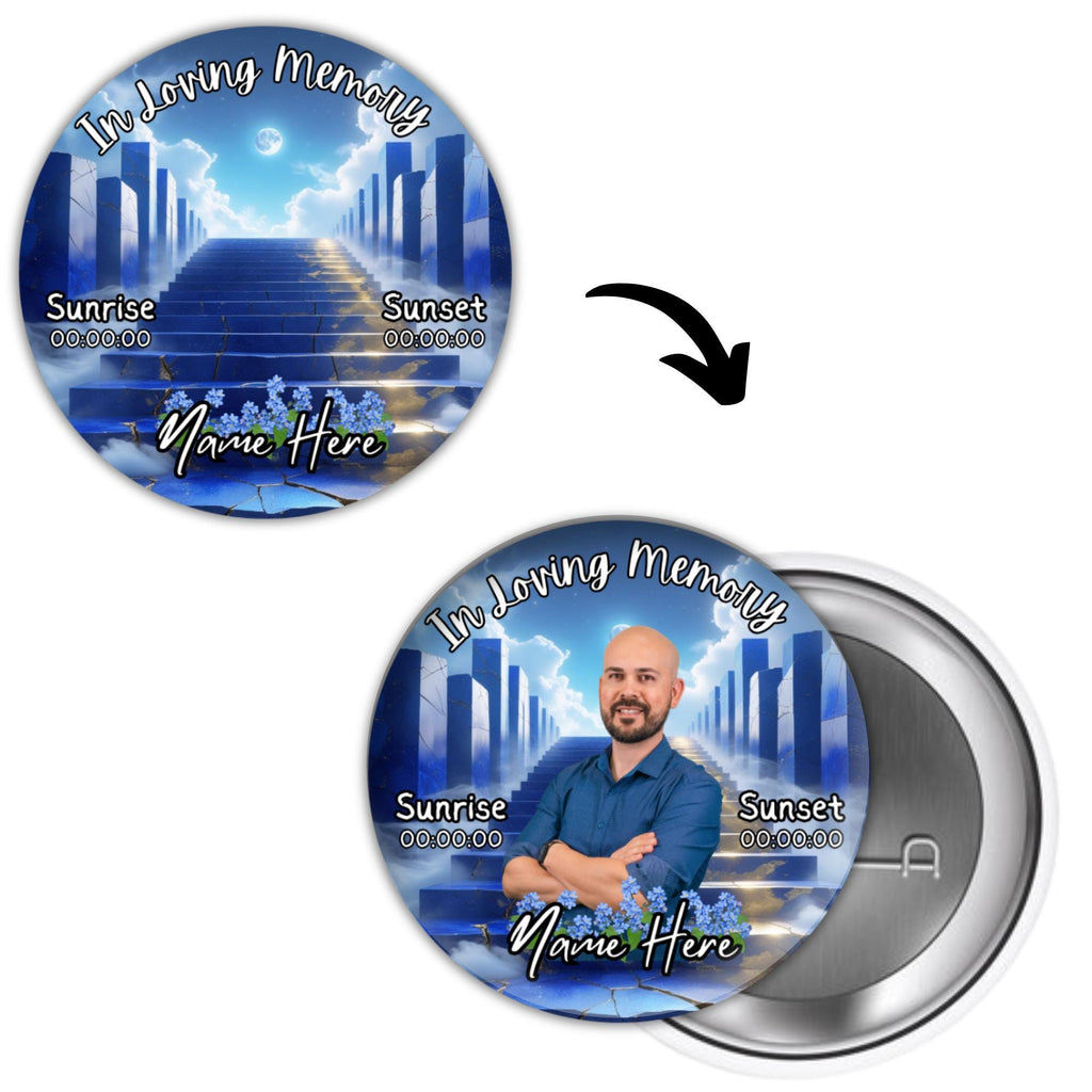 80 In Loving Memory Pin Button Canva Editable Templates, Memorial Pin Button Canva Designs, Rest in Peace Button Template, Digital Download - Editable Memorial Canva Template