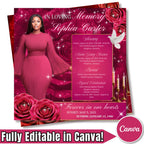 In Loving Memory Flyer Canva Editable Template, Memorial Remembrance Flyer, Rest In Peace, Forever In Our Memories, Digital Download - Editable Memorial Canva Template