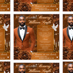 In Loving Memory Brown Flyer Canva Editable Template, Memorial Remembrance Flyer, Rest In Peace, Forever In Our Memories, Digital Download - Editable Memorial Canva Template