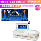 25 Memorial Casket Panel Editable Templates, Personalized Casket Panel, In Loving Memory Canva Template, Memorial Tribute, Funeral Keepsake - Editable Memorial Canva Template