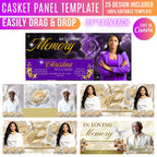 25 Memorial Casket Panel Editable Templates, Personalized Casket Panel, In Loving Memory Canva Template, Memorial Tribute, Funeral Keepsake - Editable Memorial Canva Template