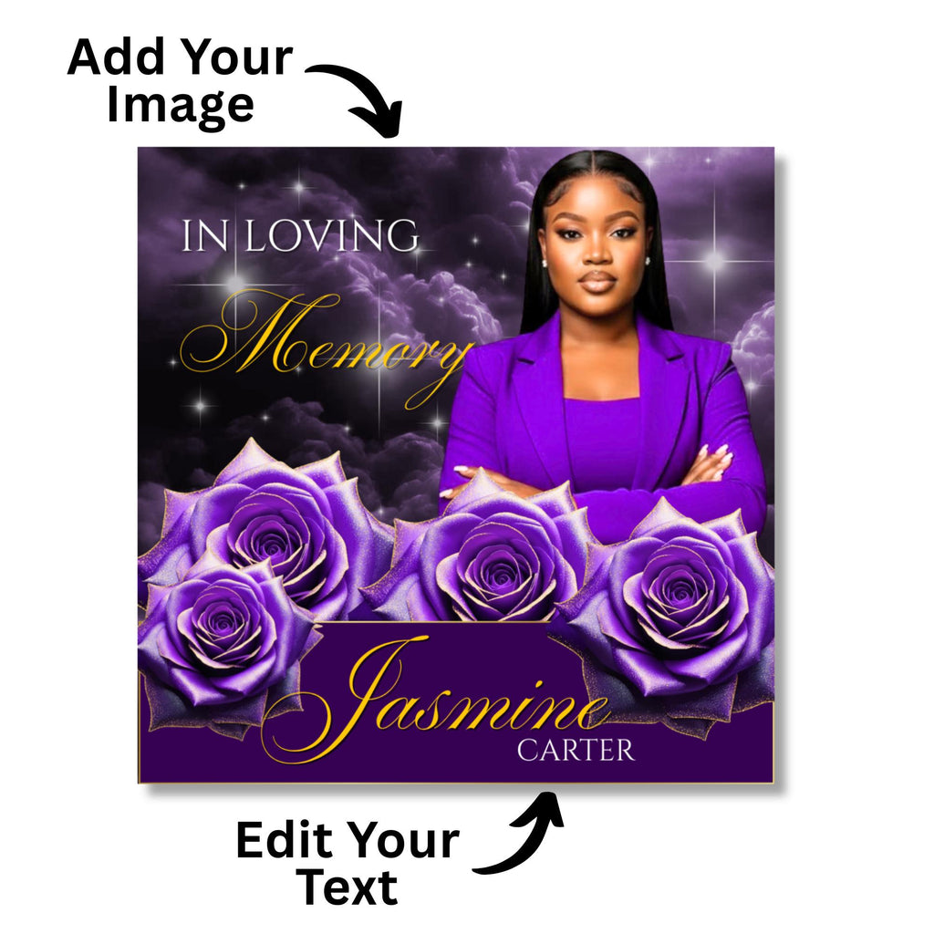 25 In Loving Memory Flyer Canva Editable Template, Memorial Remembrance Flyer, Rest In Peace, Forever In Our Memories, Digital Download - Editable Memorial Canva Template