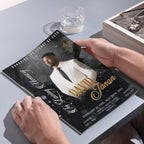 08 Black In Loving Memory Funeral Program Template, Memorial Editable Bifold 11x8.5” Design, Obituary Celebration Of Life, Digital Download - Editable Memorial Canva Template