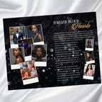 08 Black In Loving Memory Funeral Program Template, Memorial Editable Bifold 11x8.5” Design, Obituary Celebration Of Life, Digital Download - Editable Memorial Canva Template