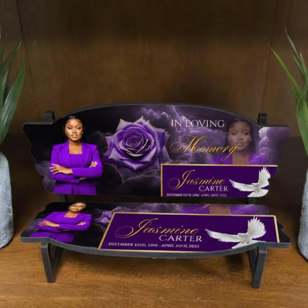 25 In Loving Memory Bench Canva Editable Templates, In Loving Memory Banch Templates, Memorial Bench Template, Funeral & Celebration of Life - Editable Memorial Canva Template