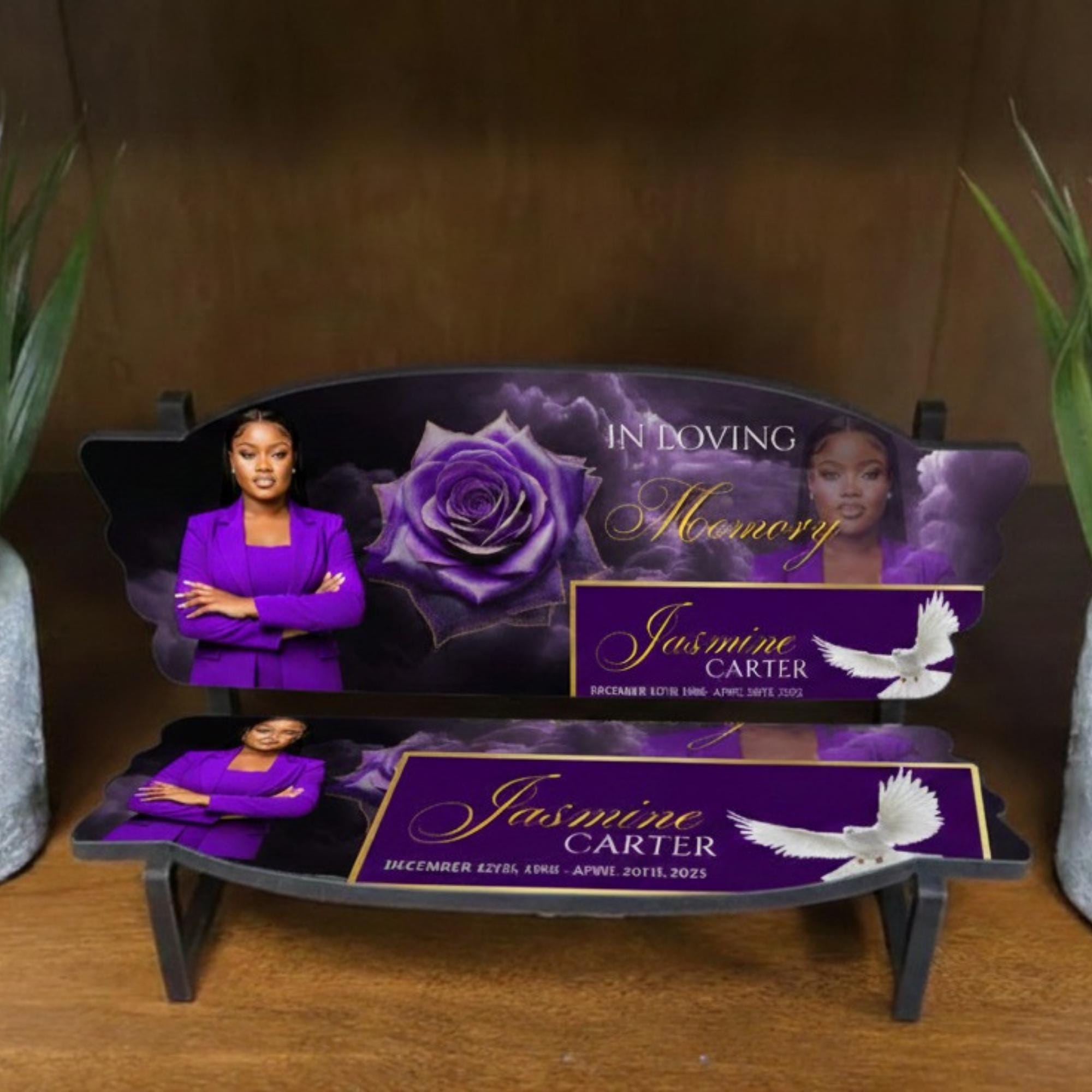 25 In Loving Memory Bench Canva Editable Templates, In Loving Memory Banch Templates, Memorial Bench Template, Funeral & Celebration of Life - Editable Memorial Canva Template
