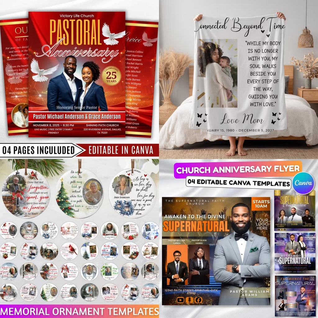 In Loving Memory Mega Bundle Canva Editable Templates, In Loving Memory Templates, Memorial Canva Editable Templates, Digital Download - Editable Memorial Canva Template