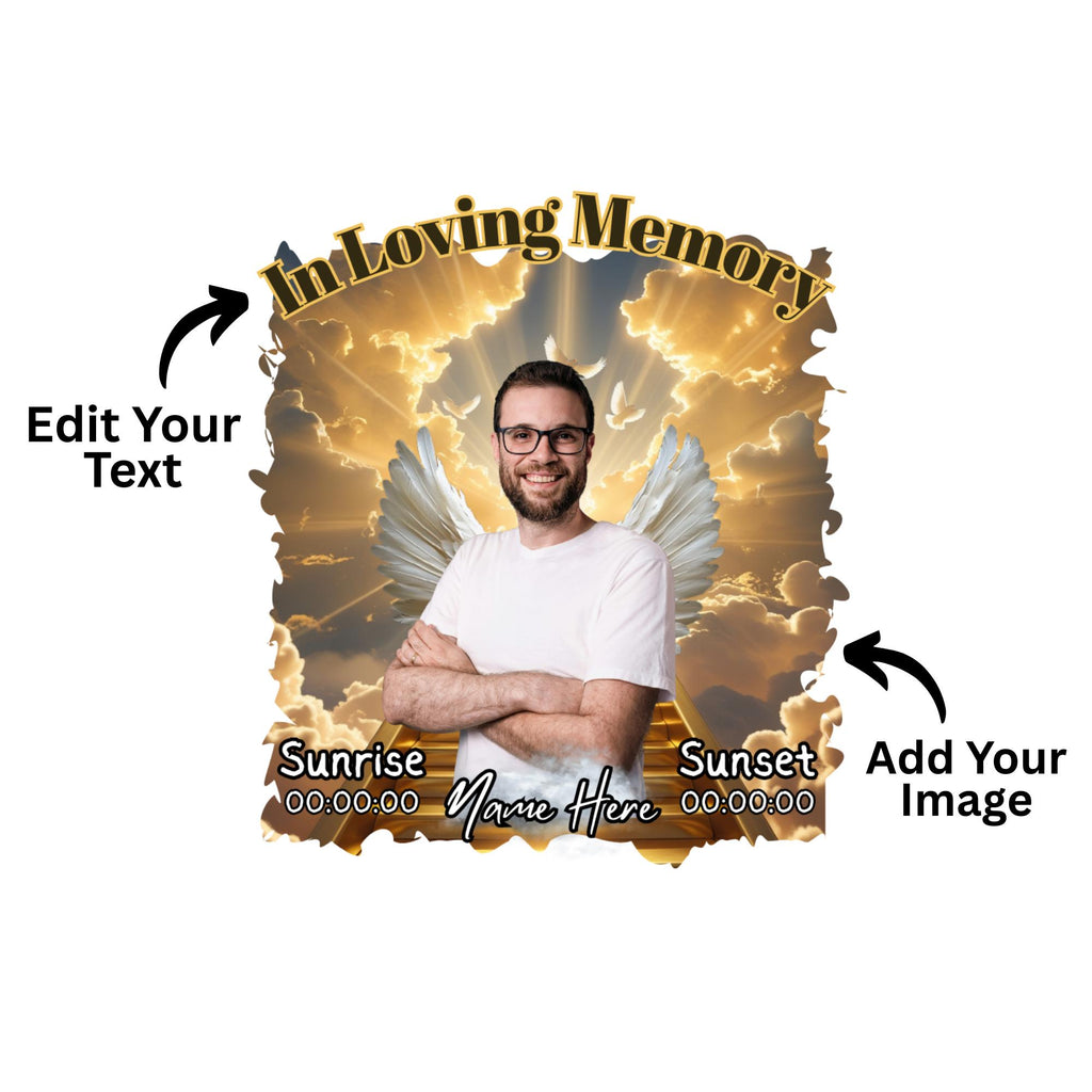 80 In Loving Memory T Shirt Canva Editable Templates, Forever In Our Heart Templates, Memorial Canva Template, Funeral & Celebration of Life - Editable Memorial Canva Template