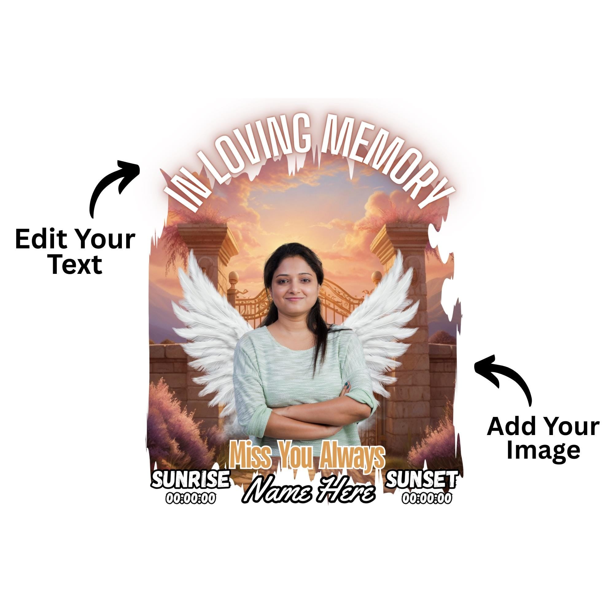190+ In Loving Memory T Shirt Canva Editable Templates, Forever In Our Heart, Memorial Canva Template, Funeral & Celebration of Life - Editable Memorial Canva Template