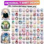 190+ In Loving Memory T Shirt Canva Editable Templates, Forever In Our Heart, Memorial Canva Template, Funeral & Celebration of Life - Editable Memorial Canva Template