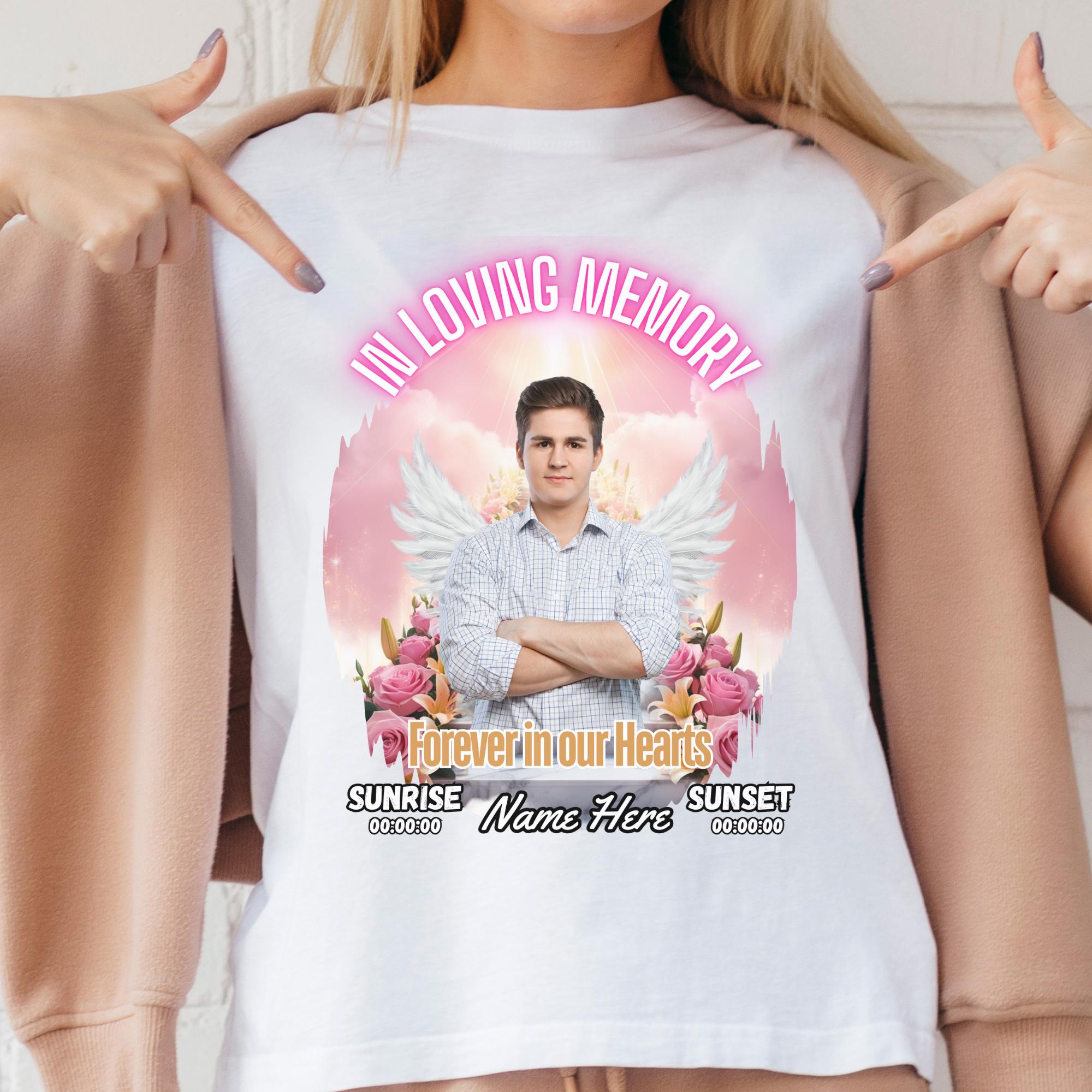 190+ In Loving Memory T Shirt Canva Editable Templates, Forever In Our Heart, Memorial Canva Template, Funeral & Celebration of Life - Editable Memorial Canva Template