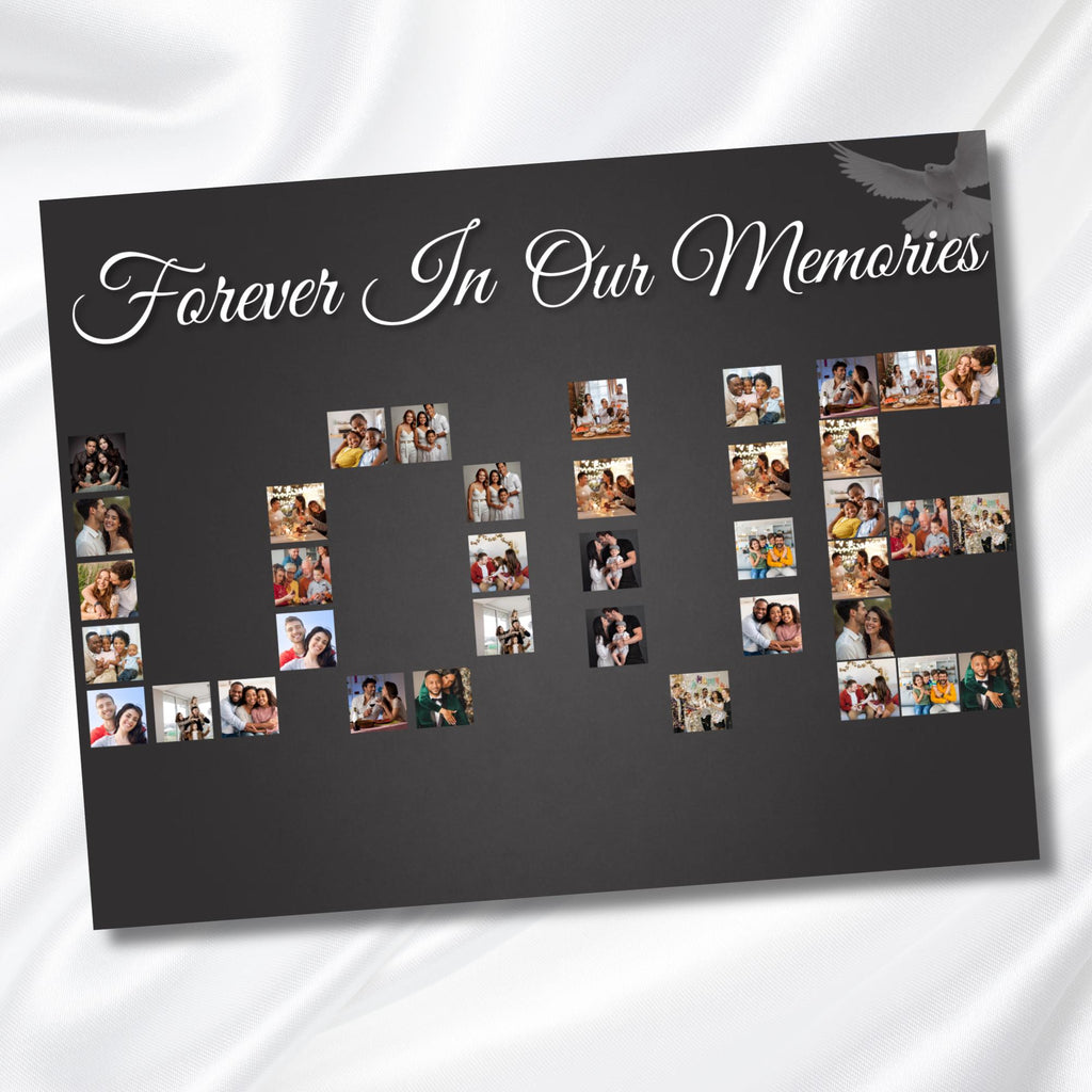 Grey & White Obituary Funeral Program Template, Bi-Fold(11x8.5 in) Funeral Program, Obituary Celebration Of Life Program, Digital Download - Editable Memorial Canva Template