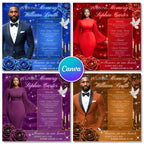 06 In Loving Memory Flyer Canva Editable Template, Memorial Remembrance Flyer, Rest In Peace, Forever In Our Memories, Digital Download - Editable Memorial Canva Template