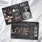 In Loving Memory Grey & White Funeral Program Template, Editable TriFold 17x11 Program, Celebration of Life Obituary, Digital Download - Editable Memorial Canva Template