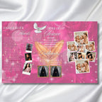 Pink and Gold for a Woman Obituary Funeral Program Template, Editable TriFold 17x11 Program, Celebration of Life Obituary, Digital Download - Editable Memorial Canva Template