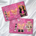 Pink and Gold for a Woman Obituary Funeral Program Template, Editable TriFold 17x11 Program, Celebration of Life Obituary, Digital Download - Editable Memorial Canva Template