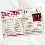 Women's Conference Program Canva Template, Editable Bifold 8.5x11” Design, Church Appreciation Program, Anniversary & Faith Celebration - Editable Memorial Canva Template