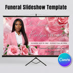 Pink Memorial Funeral Slideshow Canva Editable Template, In Loving Memory Template, Funeral Photo Slideshow, Digital Download - Editable Memorial Canva Template