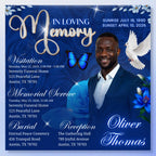 04 Memorial Flyer Canva Template Bundle, Memorial Funeral, in loving memory templates, Funeral Invite Flyer Template, Rest in Peace Flyer - Editable Memorial Canva Template