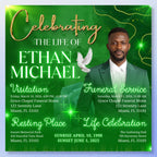 04 Memorial Funeral Invitation Flyer Canva Template Bundle, in loving memory templates, Funeral Invite Flyer Template, Rest in Peace Flyer - Editable Memorial Canva Template
