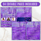 Womens Church Conference Program, Editable Bifold 8.5x11” Design, Church Appreciation Program, Anniversary & Faith Celebration - Editable Memorial Canva Template