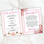 Celebrating of The Life Program Template, Tri-Fold(17x11) Funeral Program, Obituary Celebration Of Life Program, In Loving Memory Templates - Editable Memorial Canva Template