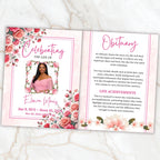 Celebrating of The Life Program Template, Tri-Fold(17x11) Funeral Program, Obituary Celebration Of Life Program, In Loving Memory Templates - Editable Memorial Canva Template