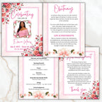 Celebrating of The Life Program Template, Tri-Fold(17x11) Funeral Program, Obituary Celebration Of Life Program, In Loving Memory Templates - Editable Memorial Canva Template