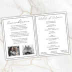 04 Pages Funeral Program Template, Bi-Fold Funeral Program, Obituary Celebration Of Life Program, Digital Download - Editable Memorial Canva Template