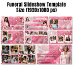 Pink Memorial Funeral Slideshow Canva Editable Template, In Loving Memory Template, Funeral Photo Slideshow, Digital Download - Editable Memorial Canva Template