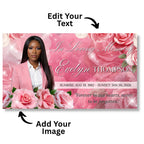 Pink Memorial Funeral Slideshow Canva Editable Template, In Loving Memory Template, Funeral Photo Slideshow, Digital Download - Editable Memorial Canva Template