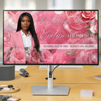Pink Memorial Funeral Slideshow Canva Editable Template, In Loving Memory Template, Funeral Photo Slideshow, Digital Download - Editable Memorial Canva Template