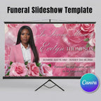 Pink Memorial Funeral Slideshow Canva Editable Template, In Loving Memory Template, Funeral Photo Slideshow, Digital Download